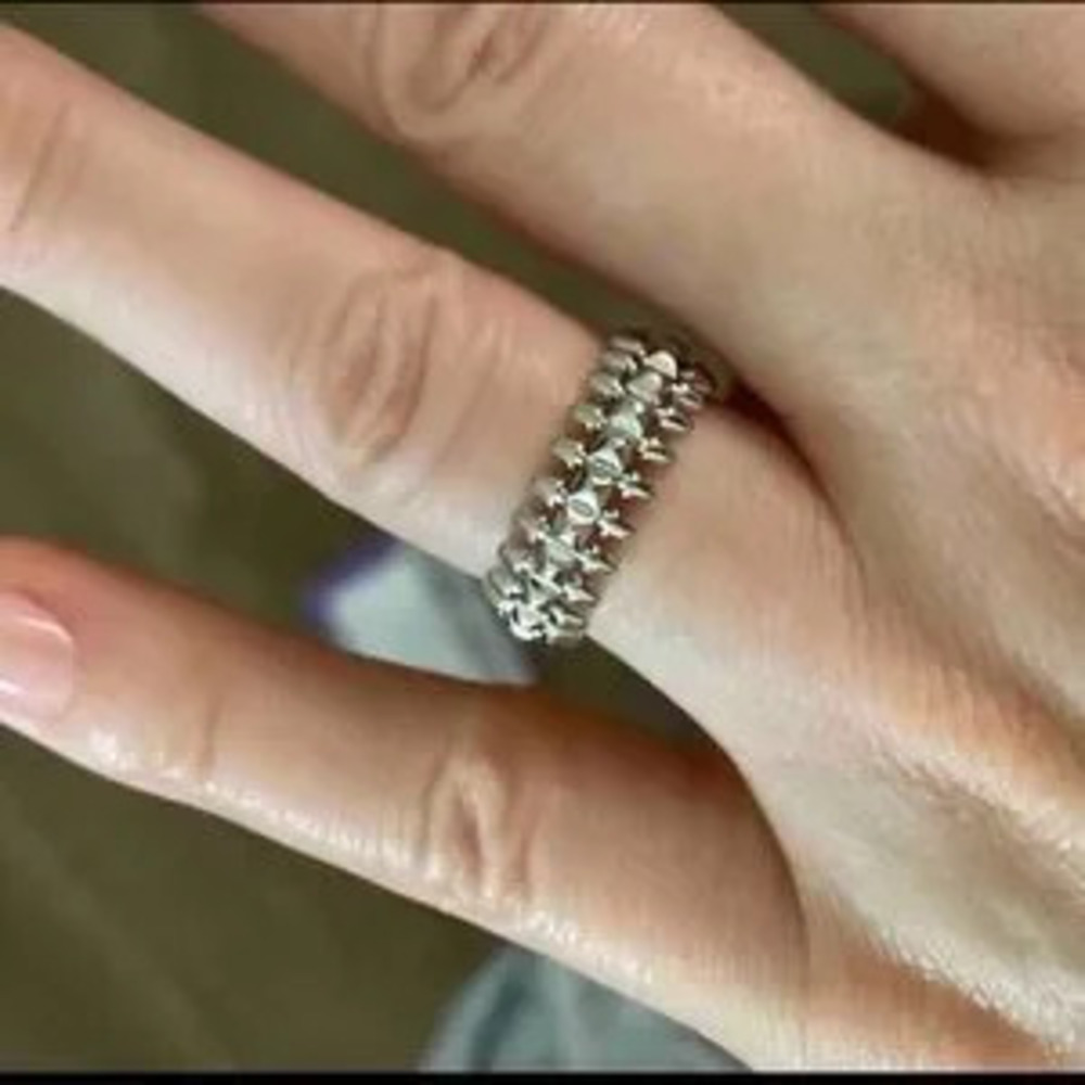 Anthropologie Silver Spiked Rings